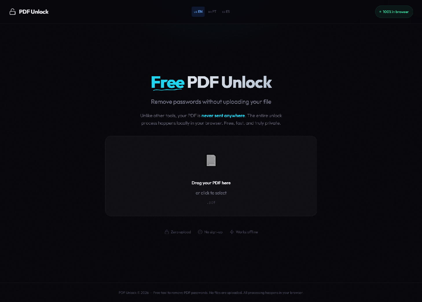 Stored screenshot of pdf-unlock.com