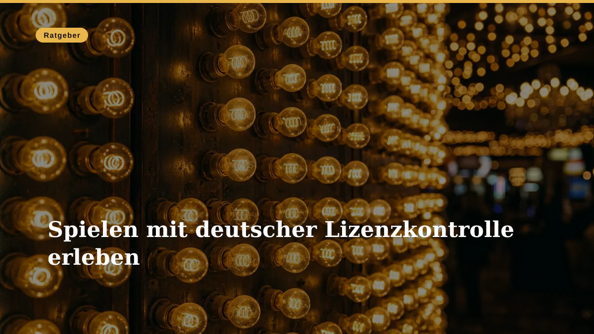 Spielen mit deutscher Lizenzkontrolle erleben