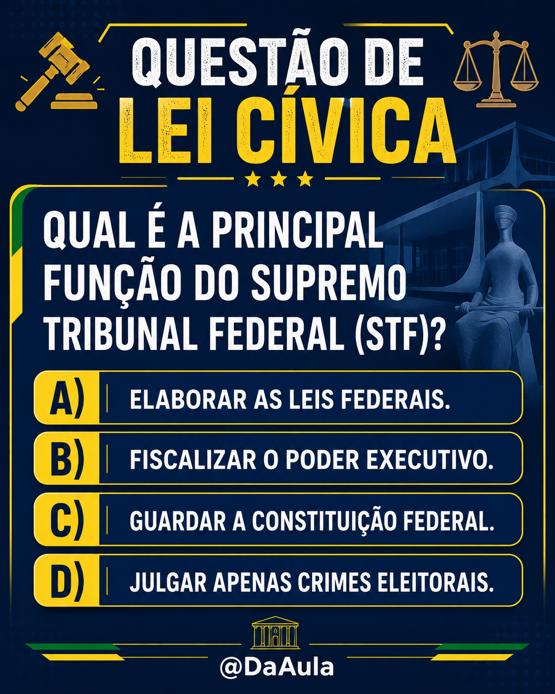 Qual é a função principal do STF?