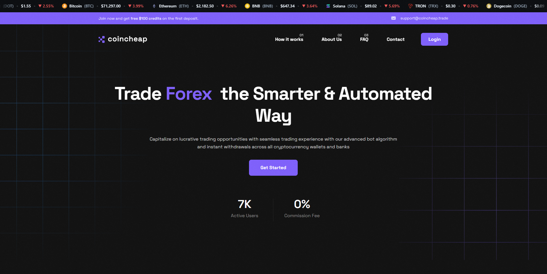 Stored capture of coincheap.trade