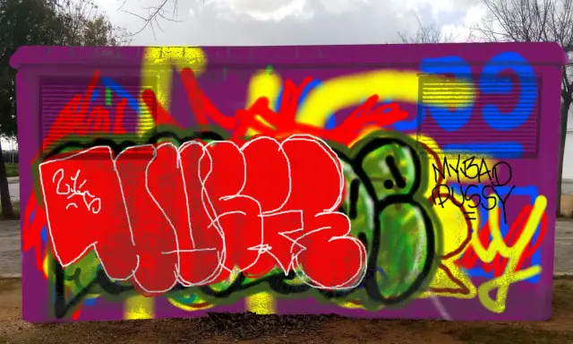Graffiti artwork by husie215