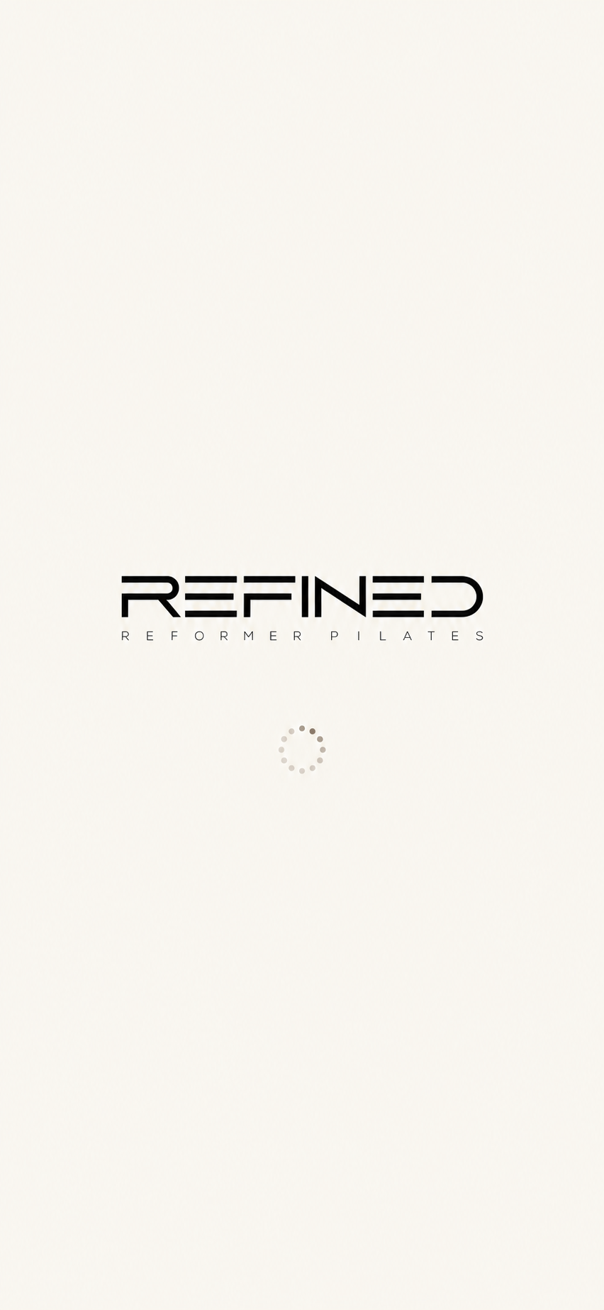 Splash screen introducing REFINED Reformer