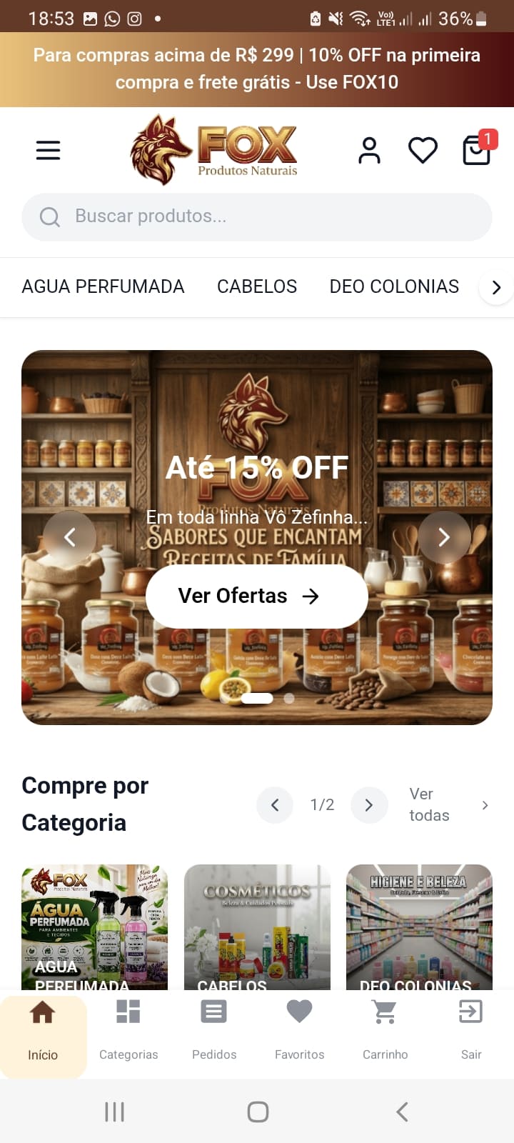 LOJA FOX PRODUTOS NATURAIS