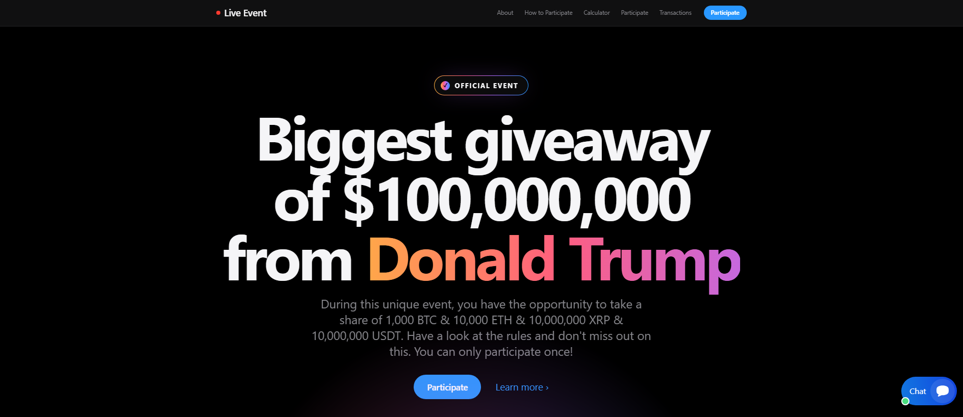 Captura de tela de giftstrump.com
