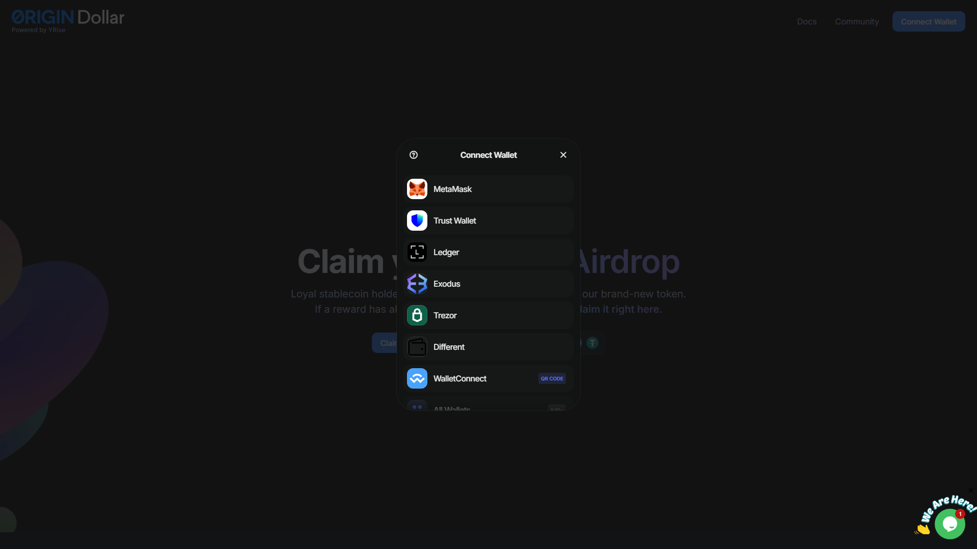 Screenshot of yrise.finance