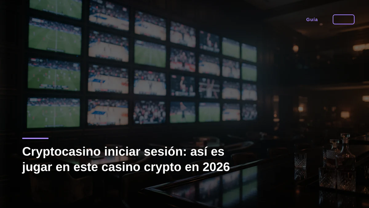 Cryptocasino iniciar sesión: así es jugar en este casino crypto en 2026