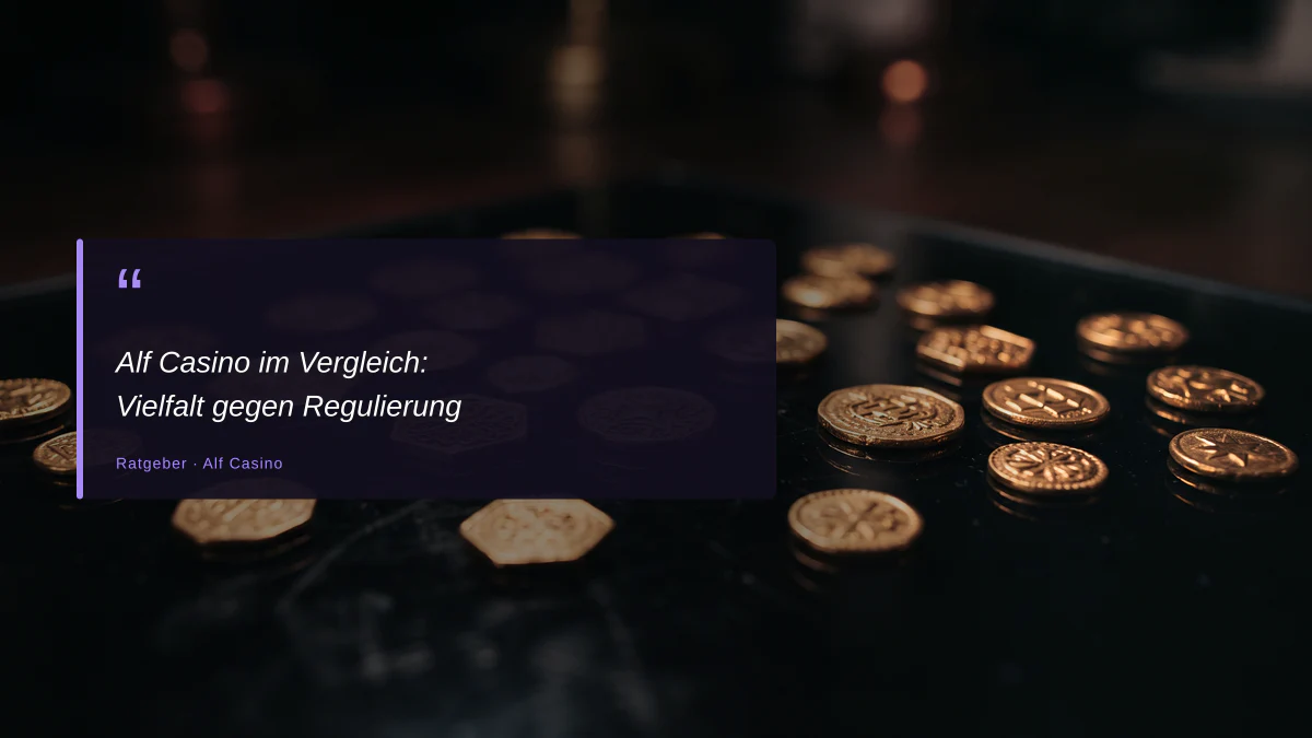 Alf Casino im Vergleich: Vielfalt gegen Regulierung