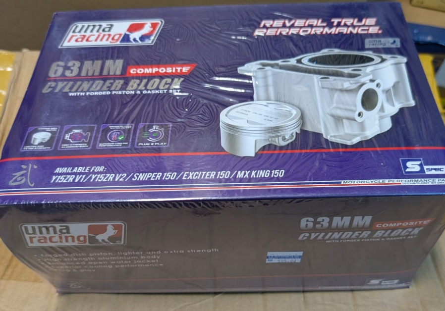 Y15ZR BLOCK/PISTON (FORGED)/RING - 63MM UMA