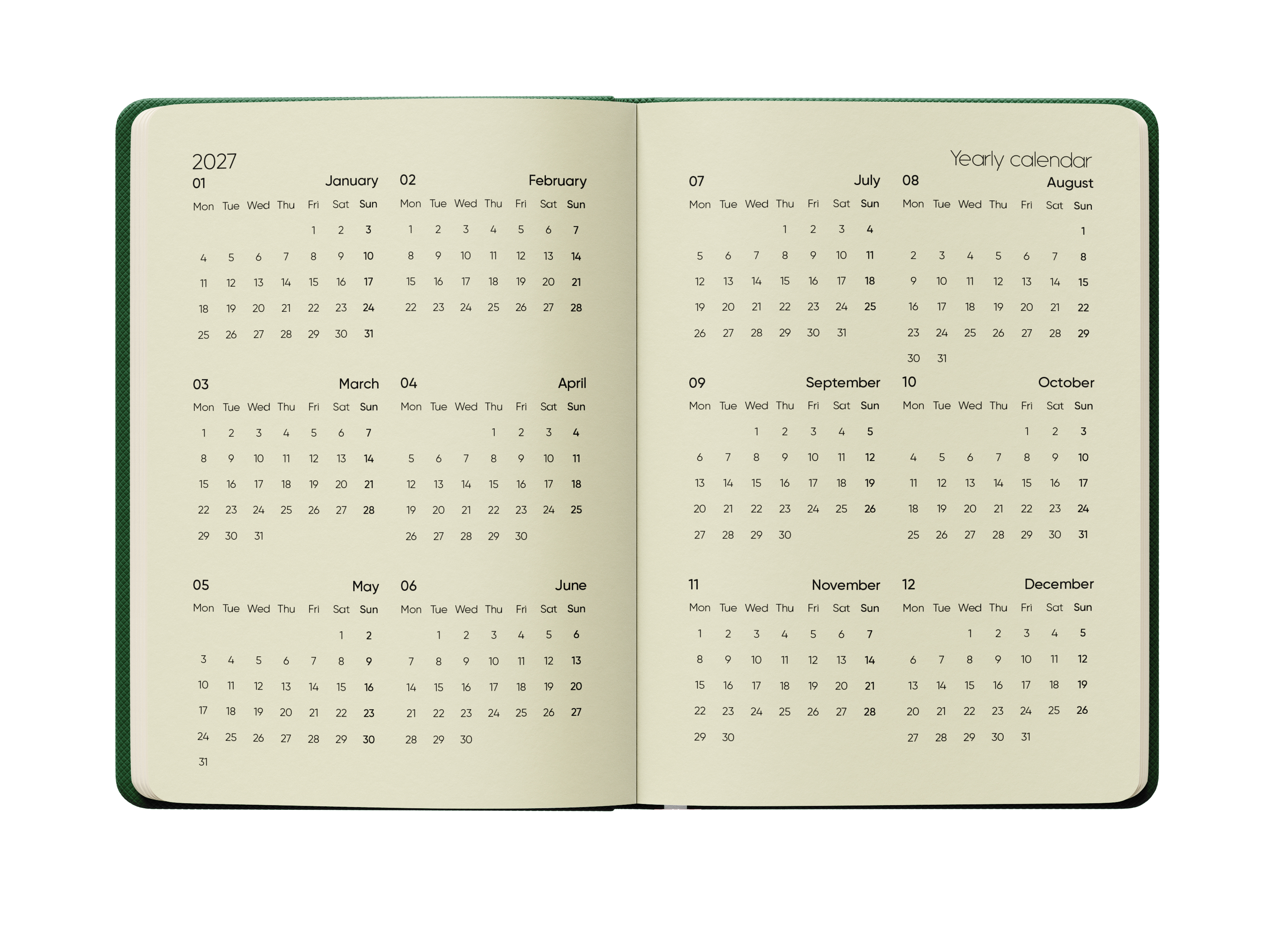 Sổ Planner 2026 - Size B7 - Nguyễn Trắc - Agenda B7 2026