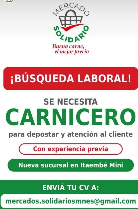 Se busca Carnicero en Posadas
