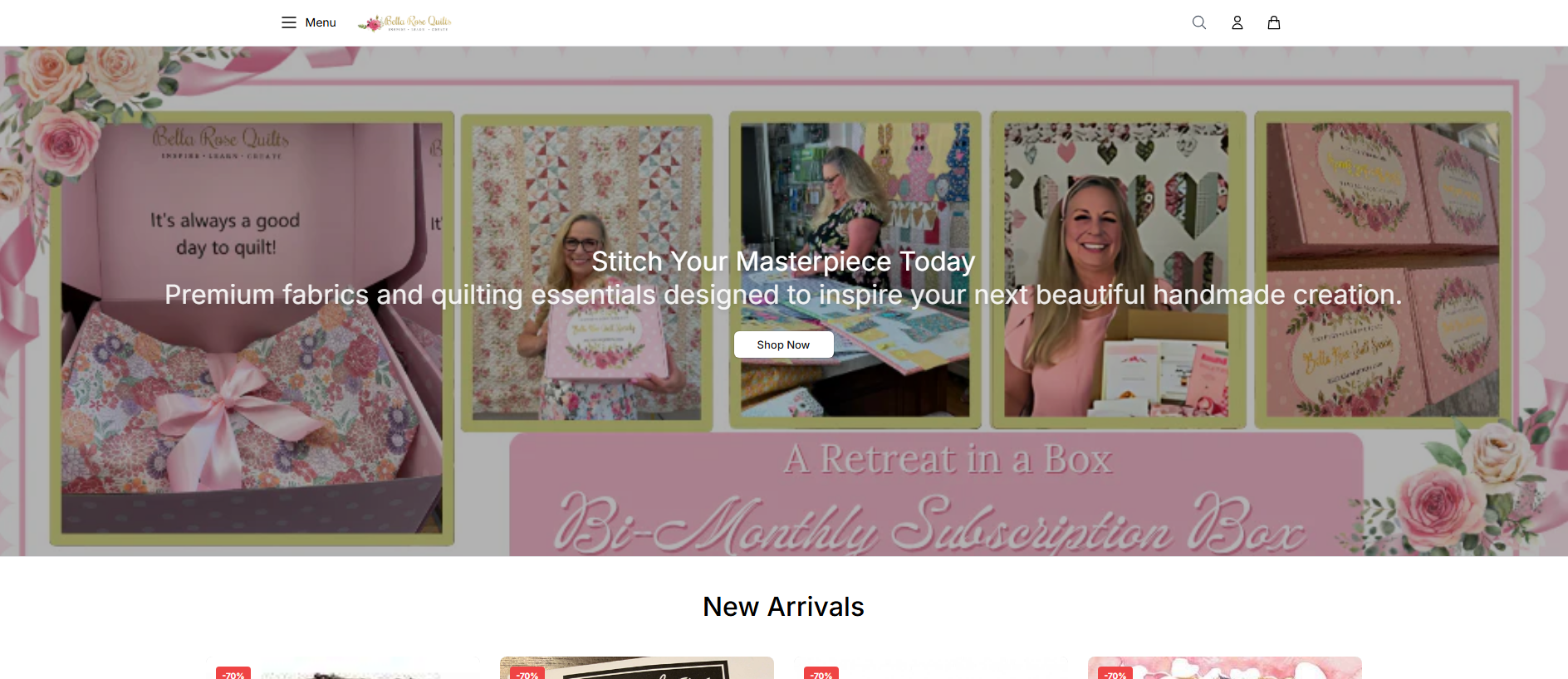 Stored capture of bellarosequiltsstyle.shop