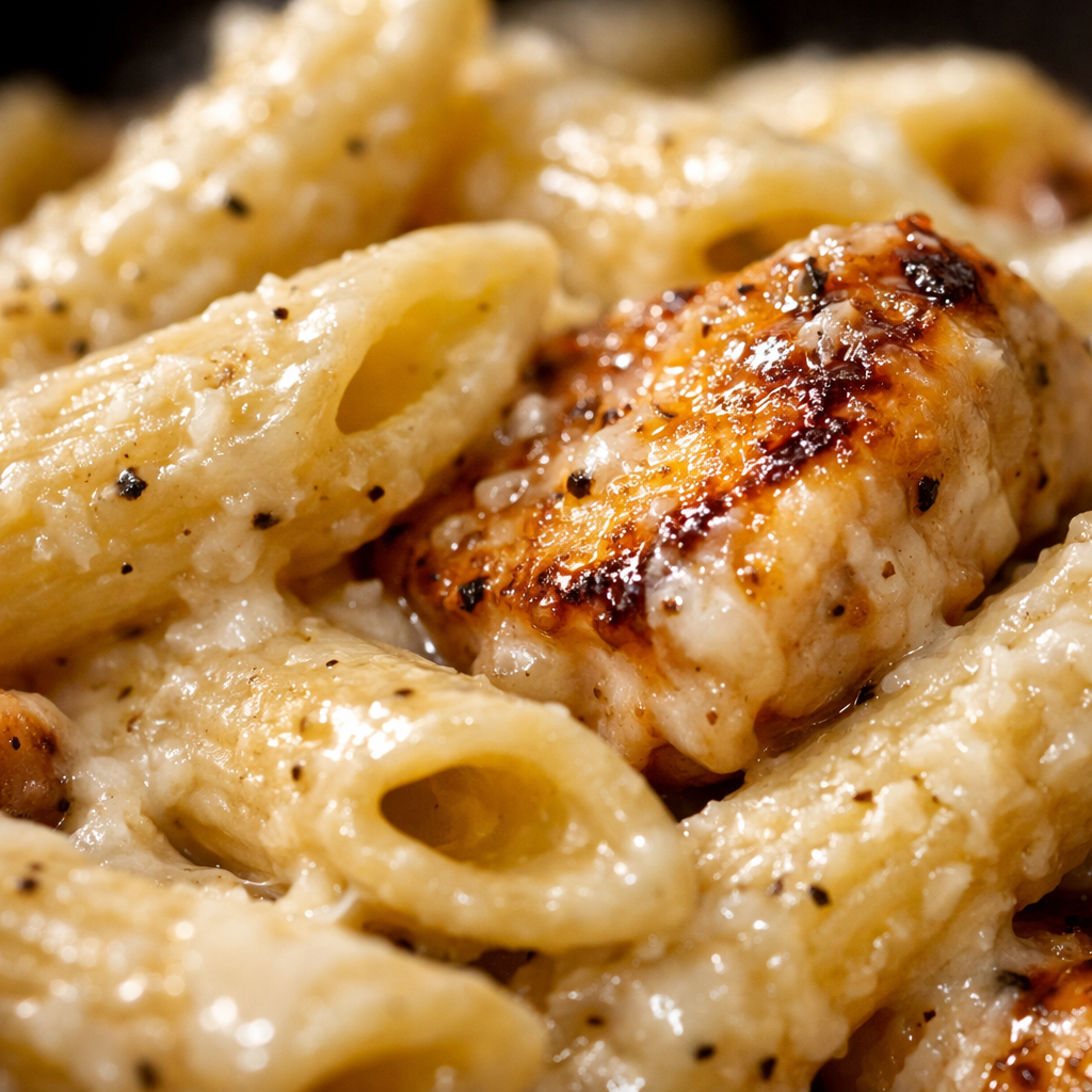 Easy Creamy Chicken Pasta for a Cozy Dinner cooking process