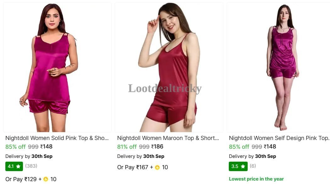 Women S Nightsuit – Just ₹148 | Lowest Price Deal Women S Nightsuit – Just ₹148 | Lowest Price Deal