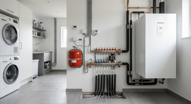 Pompa di calore integrata con un sistema di riscaldamento a pavimento