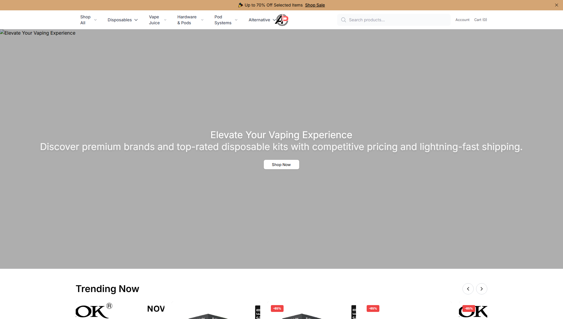 Stored capture of apvapeshophq.shop