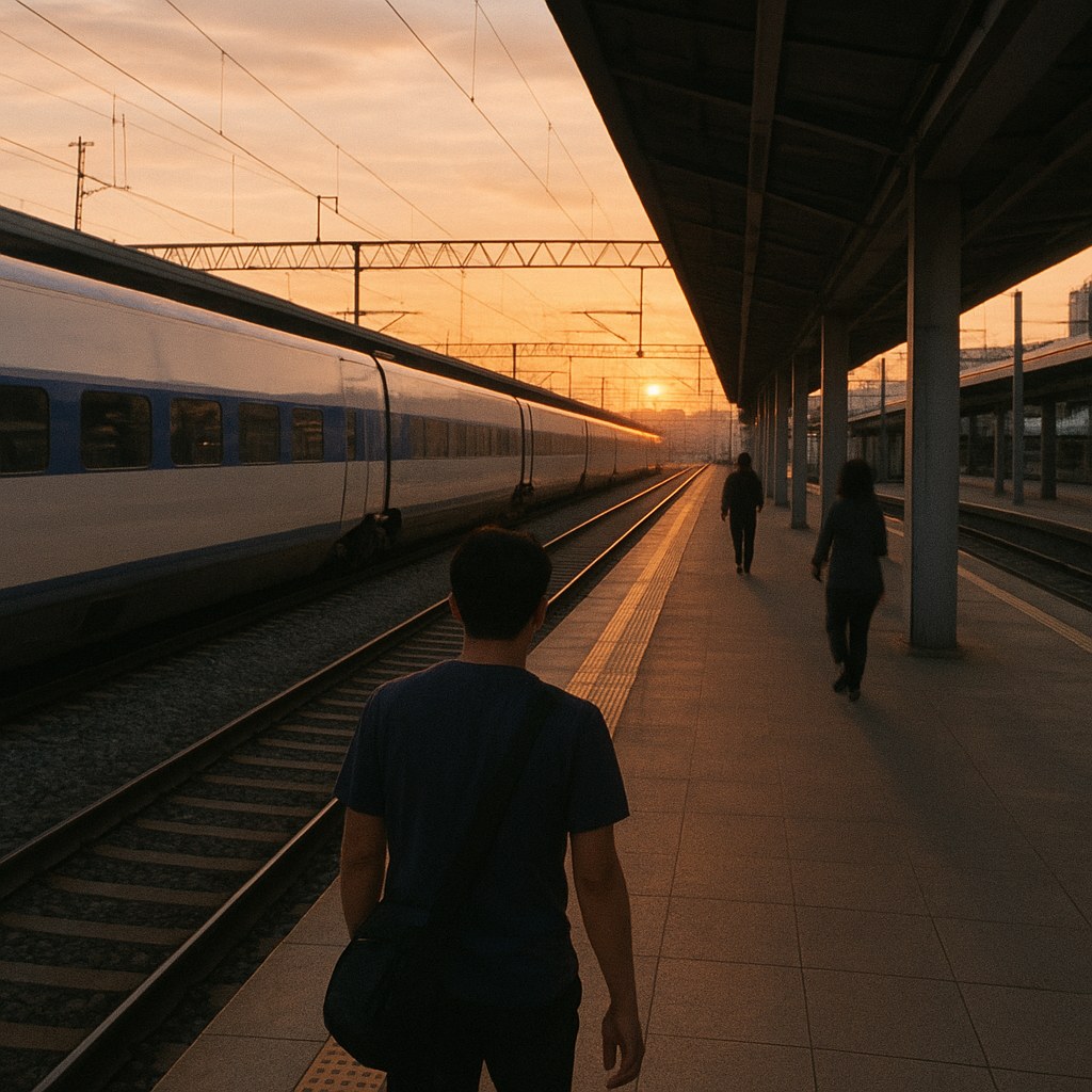 KTX train platform seoul