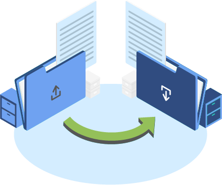 Secure file transfer between an old phone and a new device