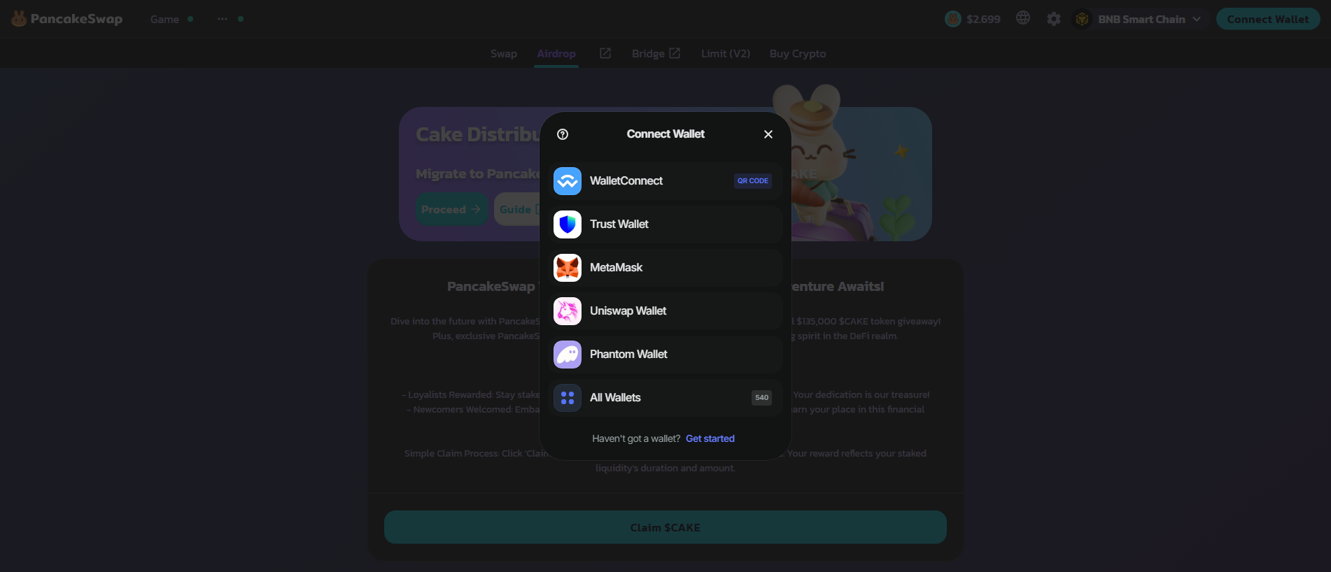 Stored capture of cake-claiming.app