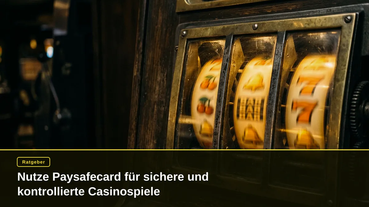 Nutze Paysafecard für sichere und kontrollierte Casinospiele
