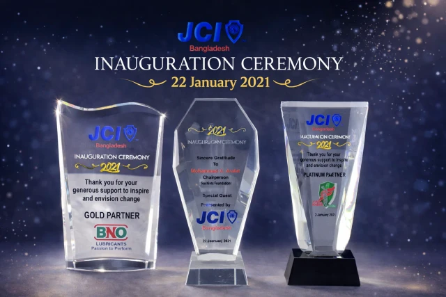 Elegant Crystal Awards for the JCI Bangladesh Inauguration Ceremony