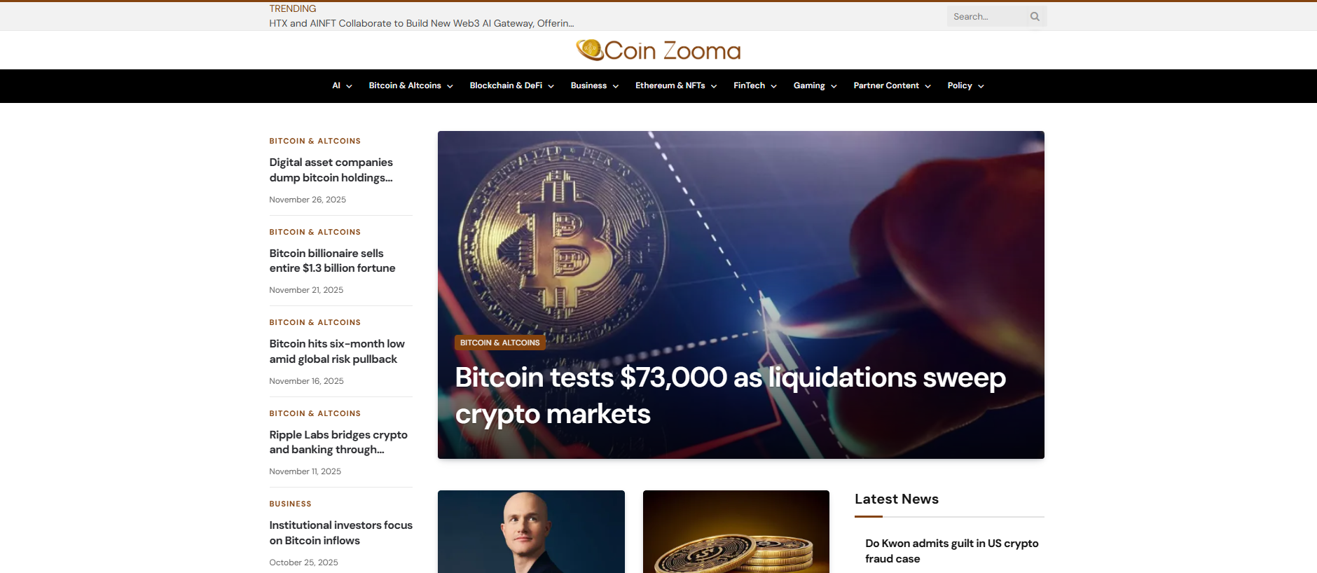 Screenshot of coinzooma.com