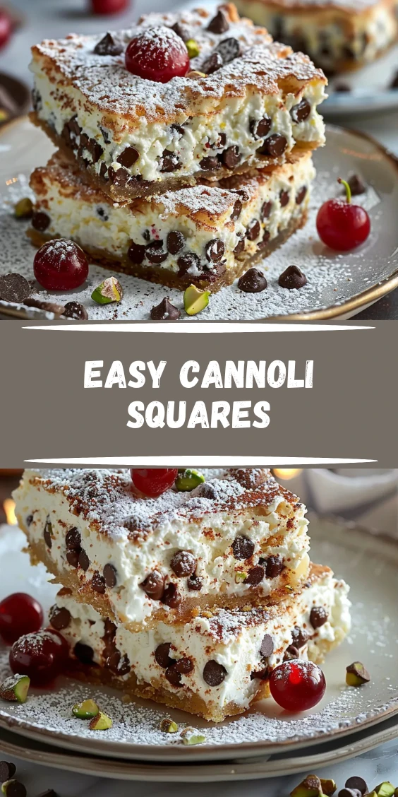 Classic Cannoli Squares – Easy Italian Dessert
