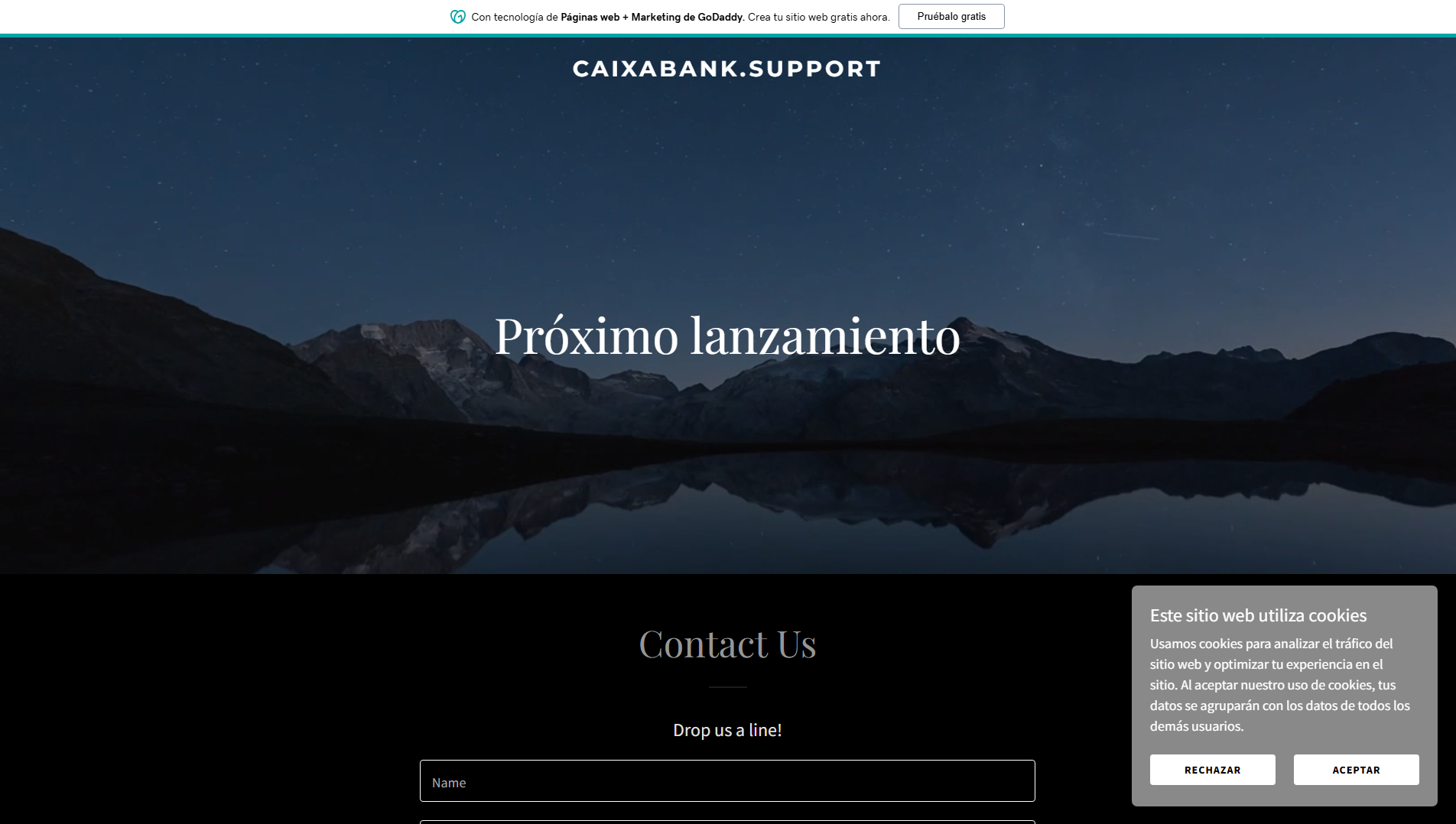 Screenshot of caixabank.support