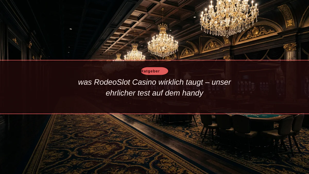 was RodeoSlot Casino wirklich taugt – unser ehrlicher test auf dem handy