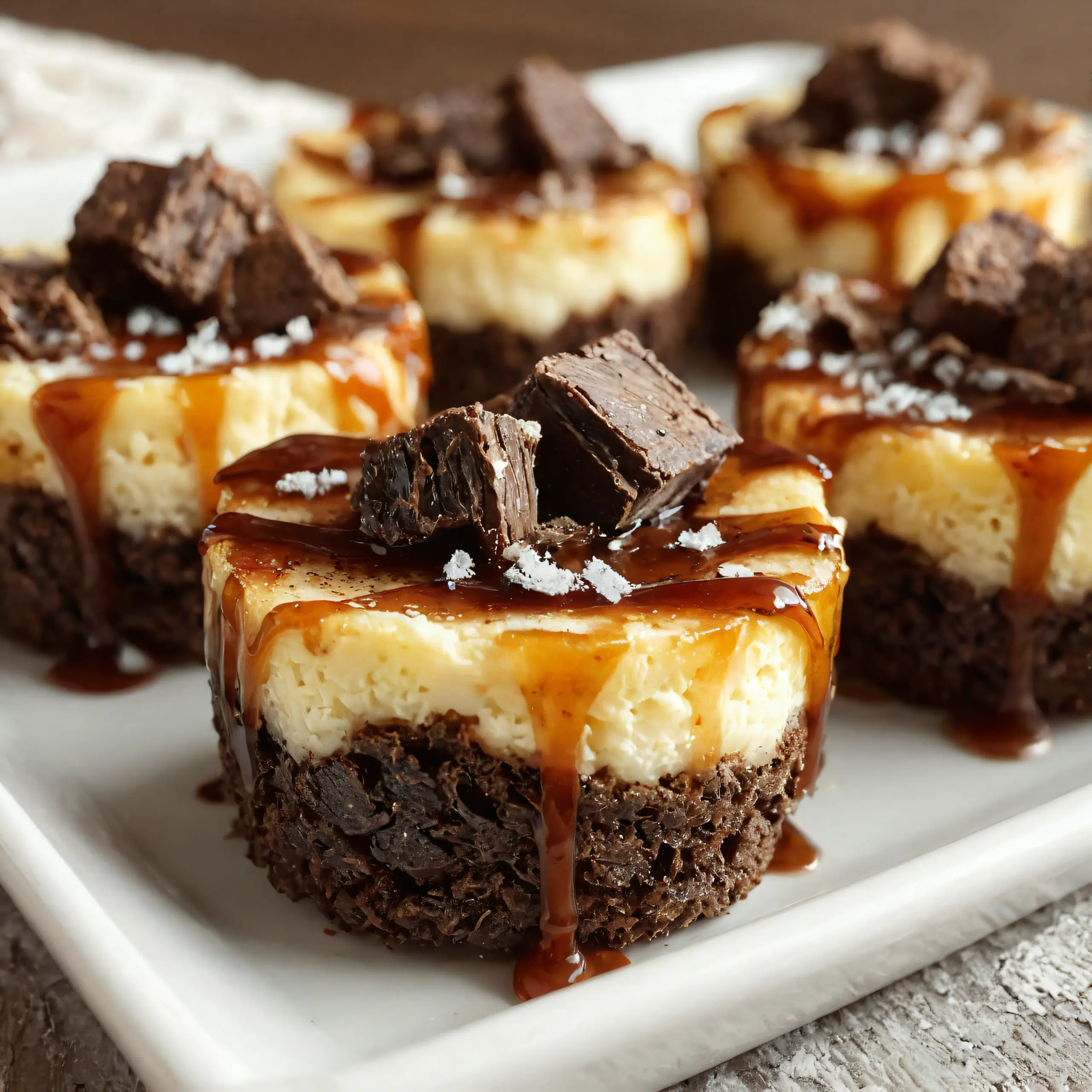 Caramel Brownie Cheesecake Bite Recipe