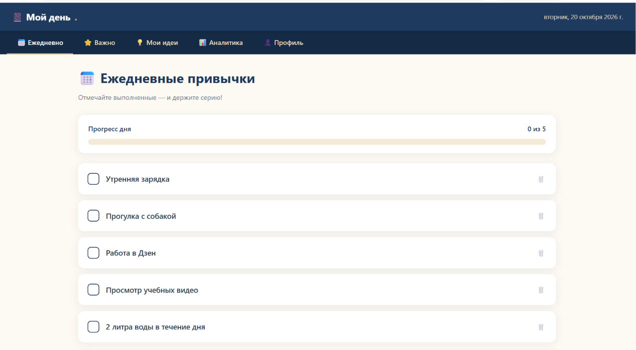 Трекер привычек