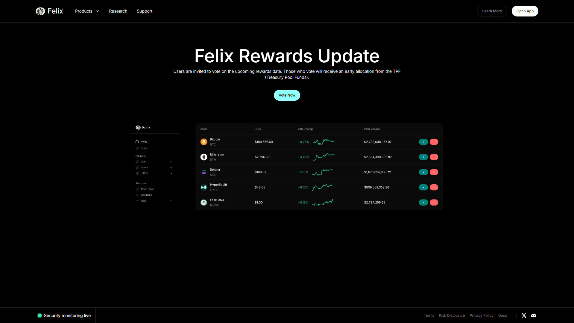 Stored capture of felix-vote-upcoming-reward-dates-treasury-pool-rewards.pages.dev