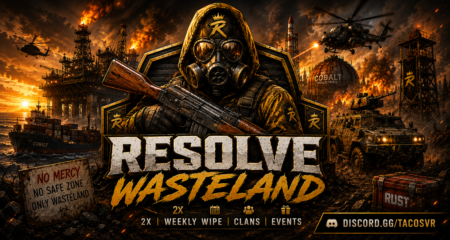 RESOLVE WASTELAND - 2X | WEEKLY WIPE | CLANS (MAX 6) | EVENTS image