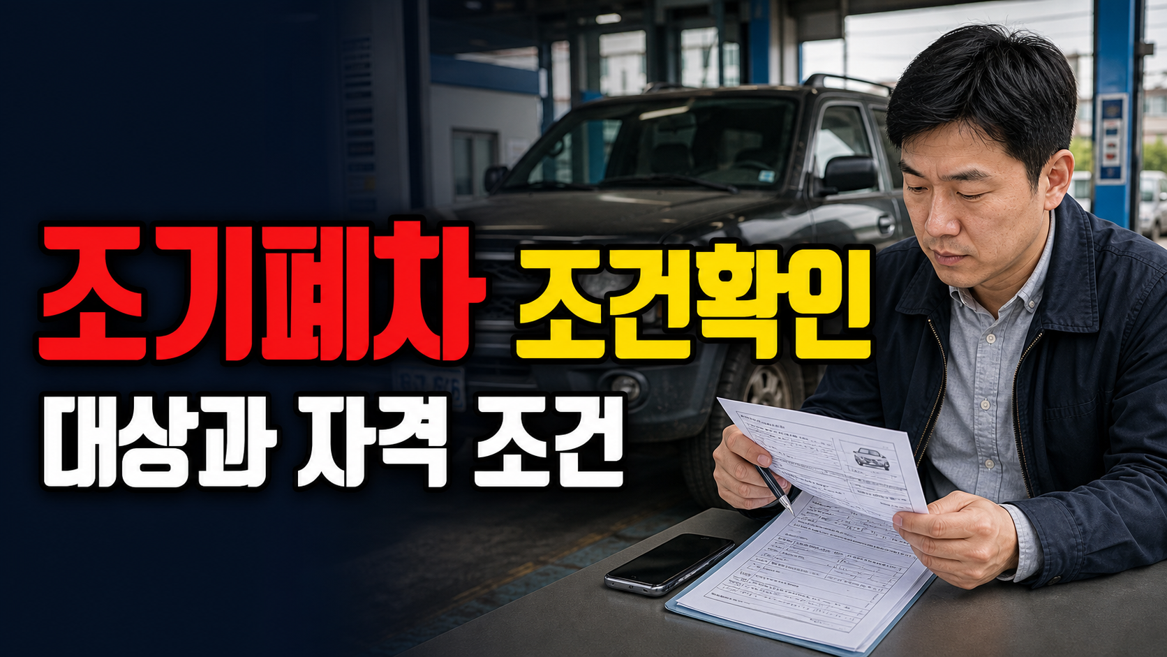 4등급·5등급 경유차 조기폐차 지원, 등급만 맞으면 되는 게 아닌 이유 관련 핵심 정보를 상징적으로 보여주는 썸네일 이미지