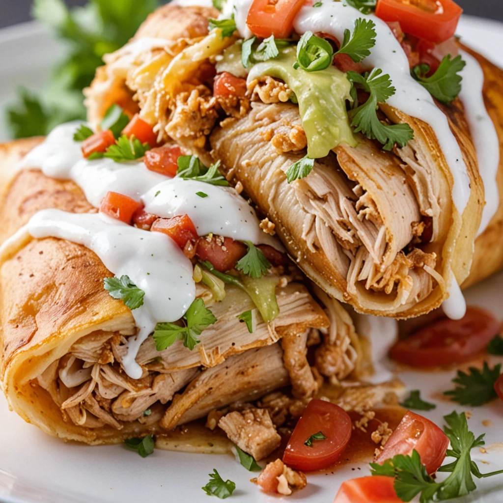 Healthy Baked Chicken Chimichangas Recipe