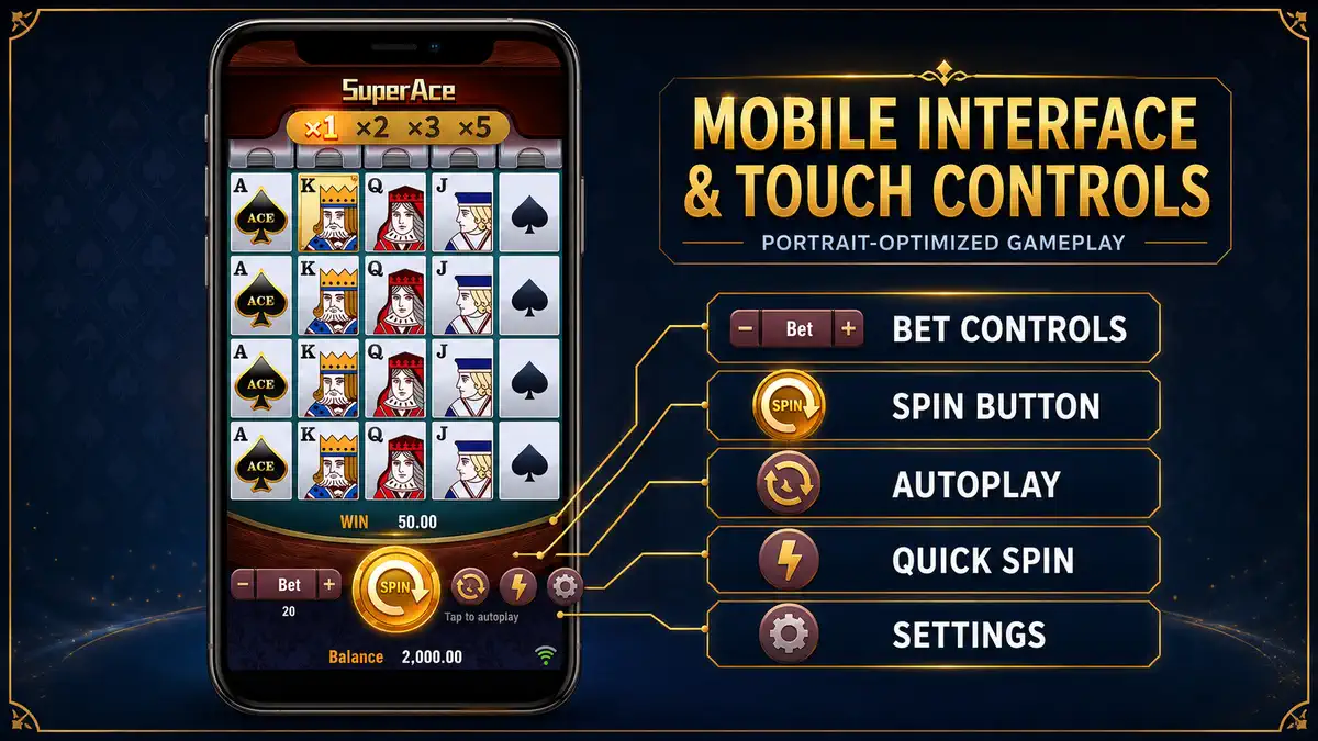 Super Ace free demo running seamlessly on a mobile browser