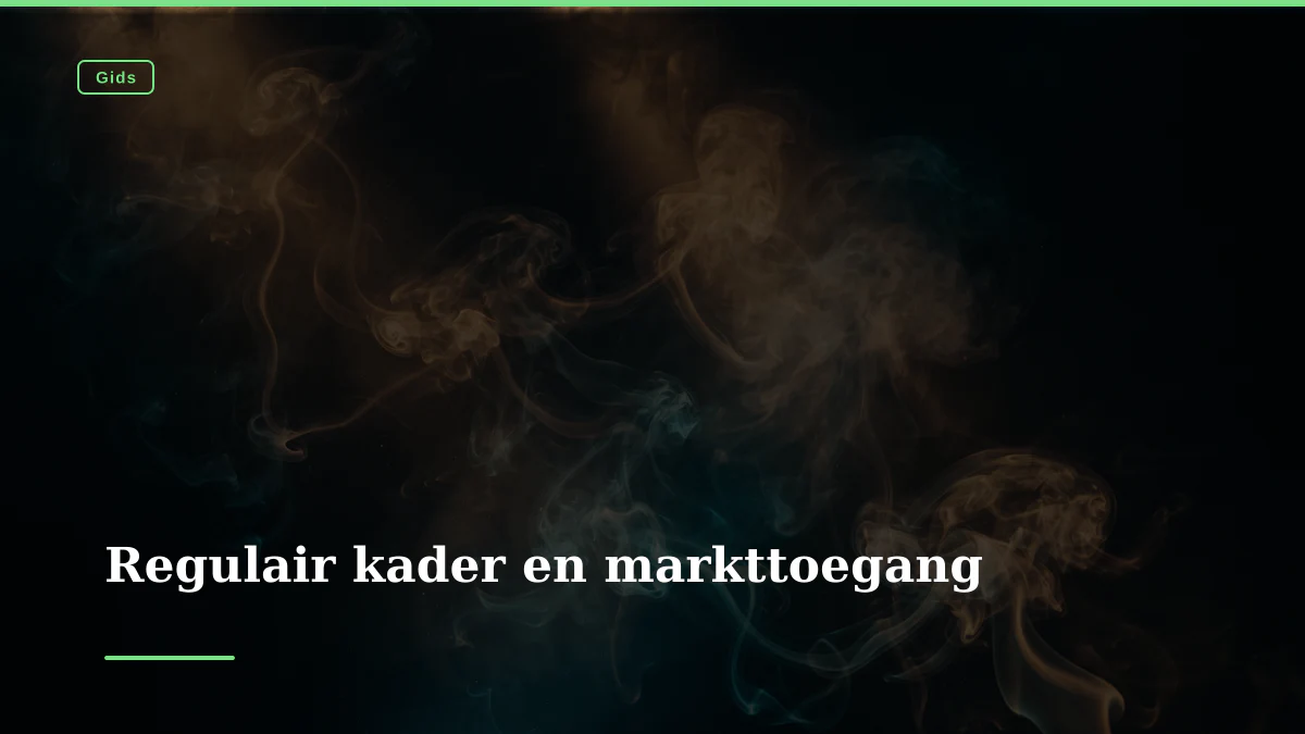 Regulair kader en markttoegang