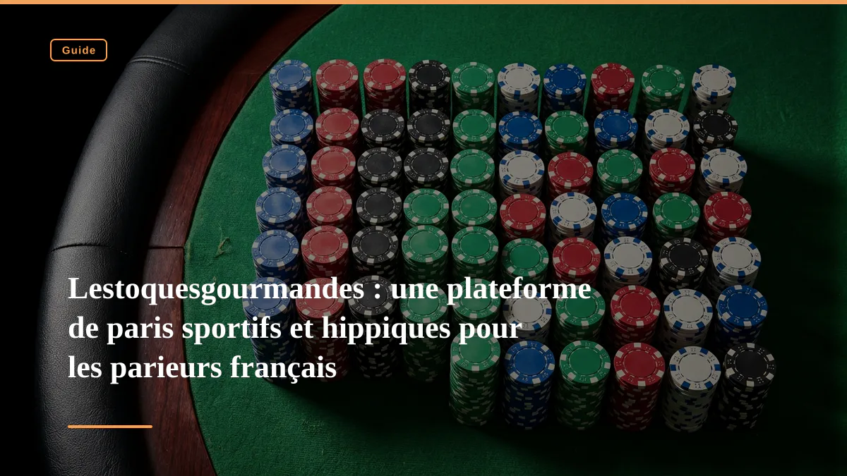 Lestoquesgourmandes : une plateforme de paris sportifs et hippiques pour les parieurs français