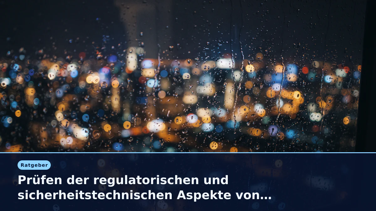 Prüfen der regulatorischen und sicherheitstechnischen Aspekte von Betmakerz