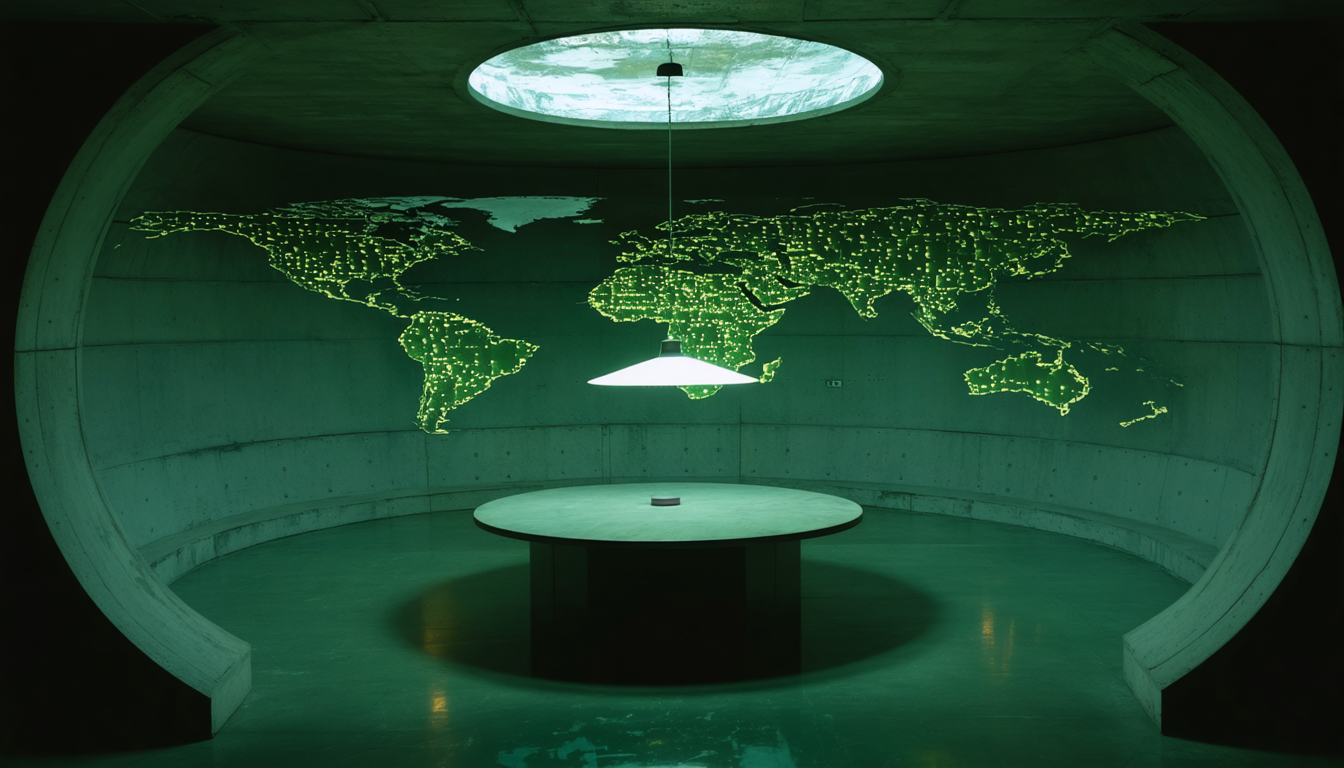 An empty war room waiting patiently for the next genius to explain why this time the machine will save us.