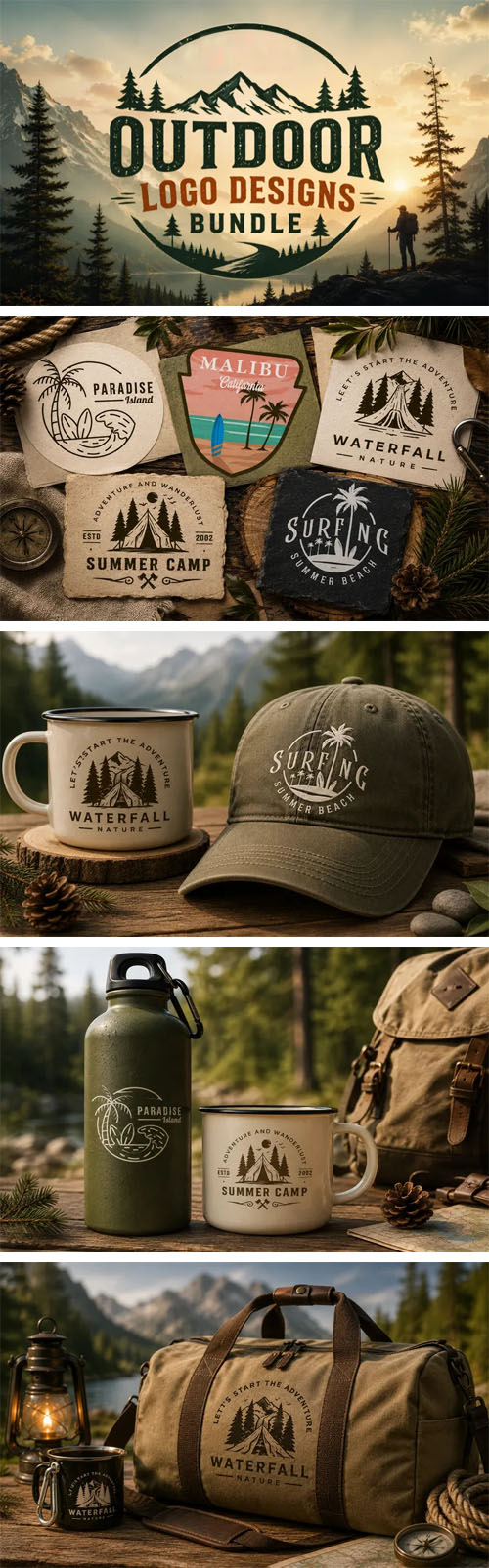 Professional Outdoor Logo Designs Bundle