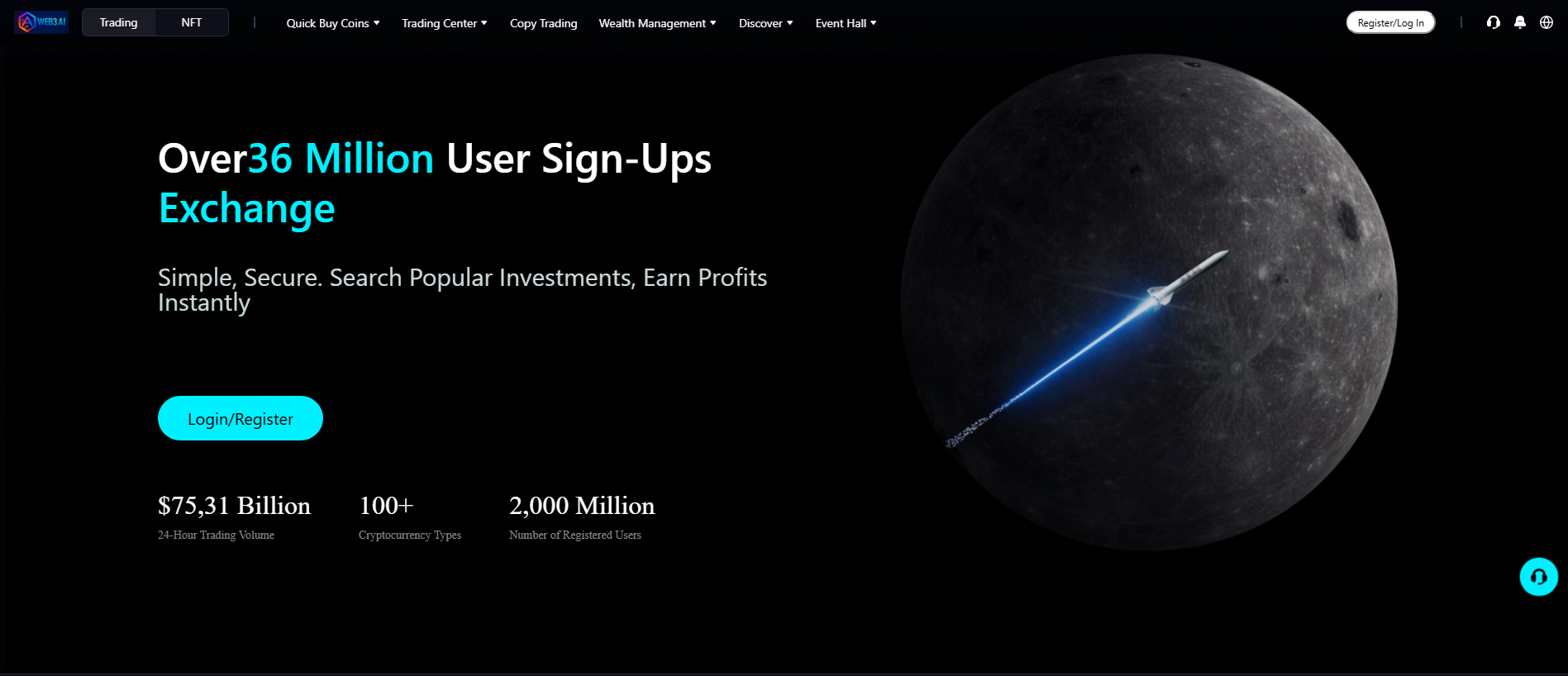 Screenshot of web3chainex.com
