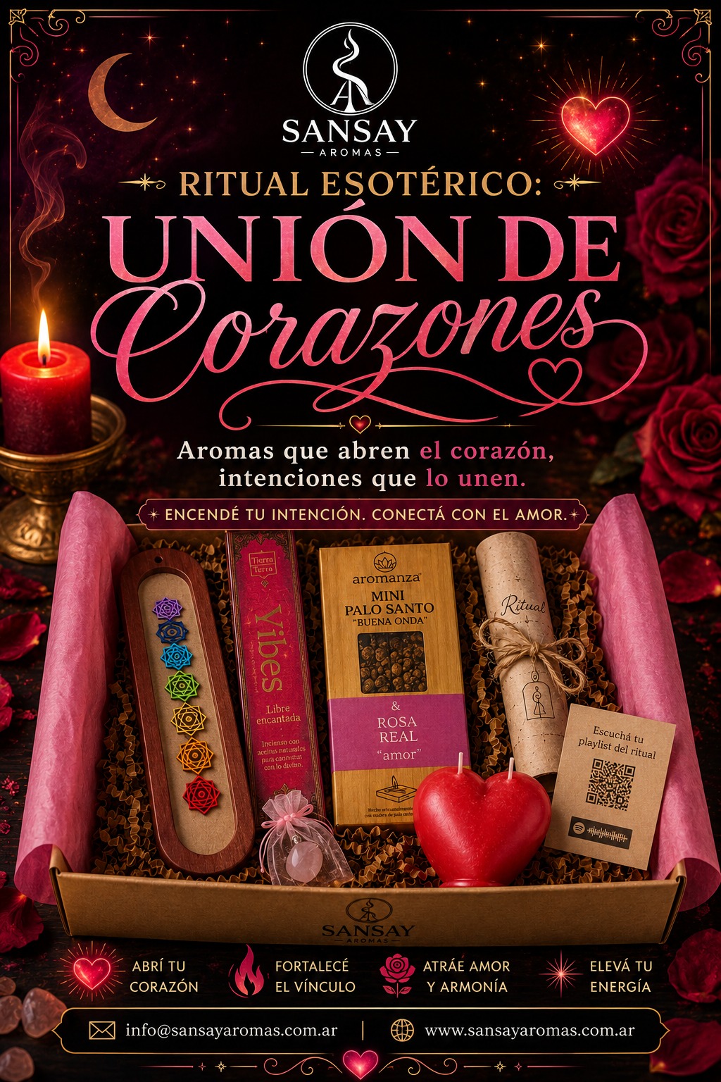 Ritual Esot&eacute;rico Uni&oacute;n de Corazones Sansay Aromas