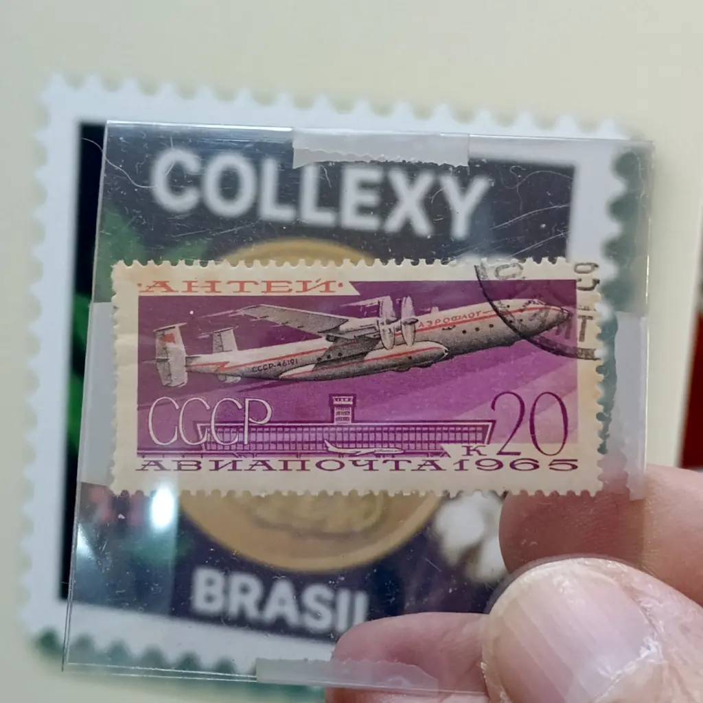5 Selos postais URSS 1965 – Série Completa Correio Aéreo – Aviação Civil Era Soviética. - Foto 8