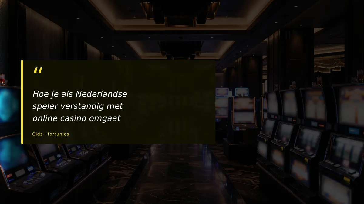 Hoe je als Nederlandse speler verstandig met online casino omgaat