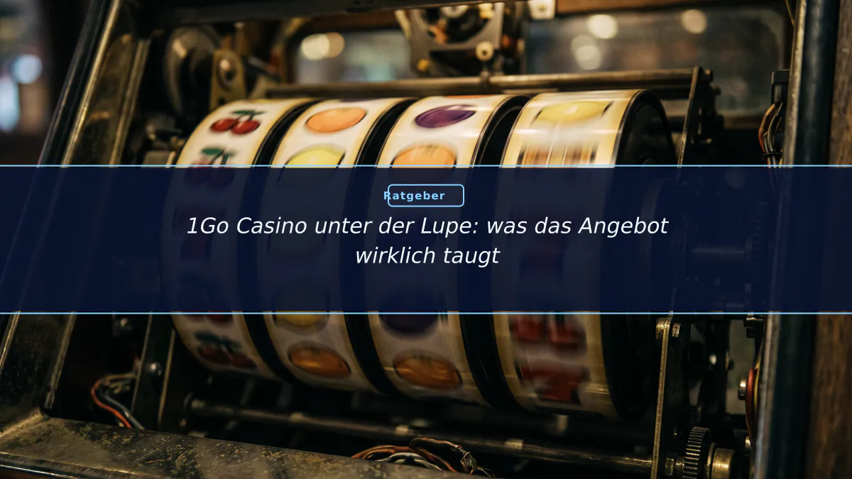 1Go Casino unter der Lupe: was das Angebot wirklich taugt