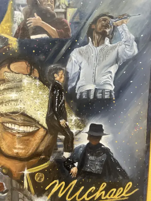 Performance close up from Michael Jackson painting by Beo Art