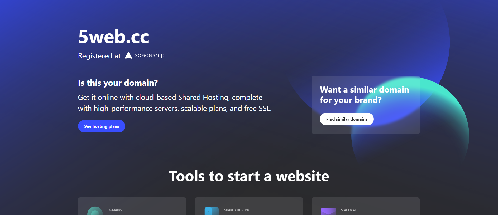 Forensic screenshot of 5web.cc showing the phishing page layout