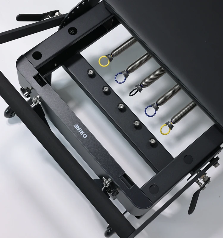 White Cold-Rolled Steel Pilates Reformer Trainer INIKO R001A for Yoga Studio view 2