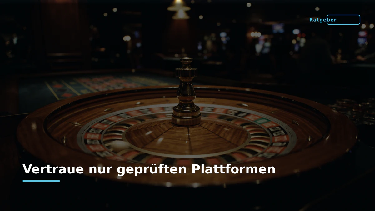 Vertraue nur geprüften Plattformen