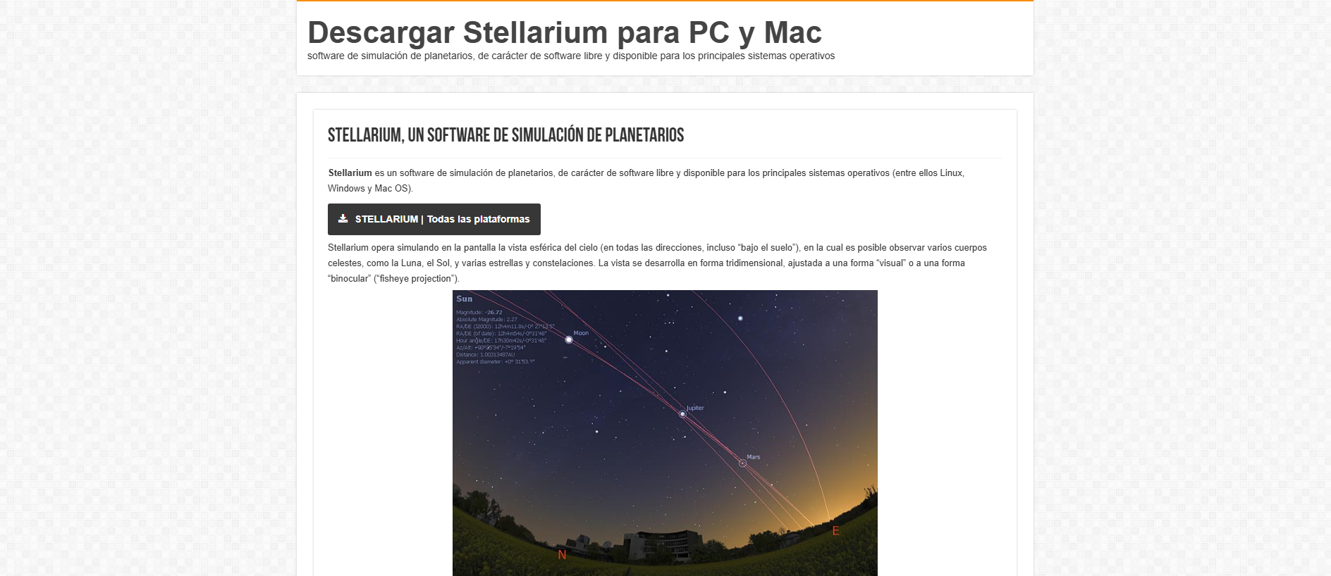 Forensic screenshot of stellarium.es showing the phishing page layout